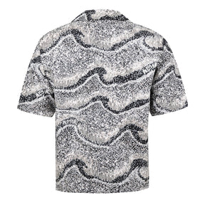 Silk Short-Sleeve Embellished Shirt
