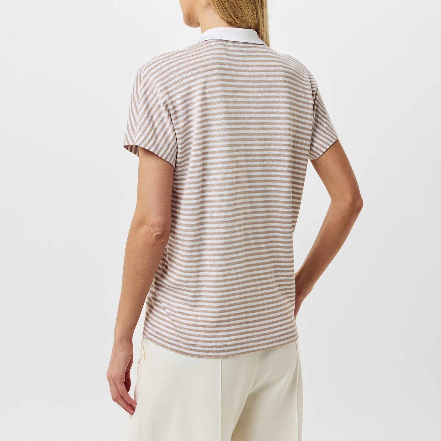 Women's Enelina Striped Polo Top