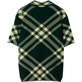 Check Wool Blend Polo Shirt