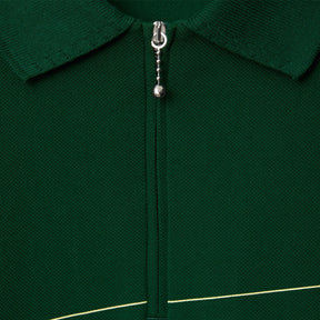 Stripe Zip Polo Shirt