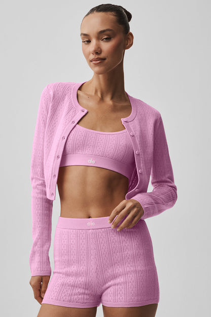 Pointelle Sweater Be Mine Cardigan