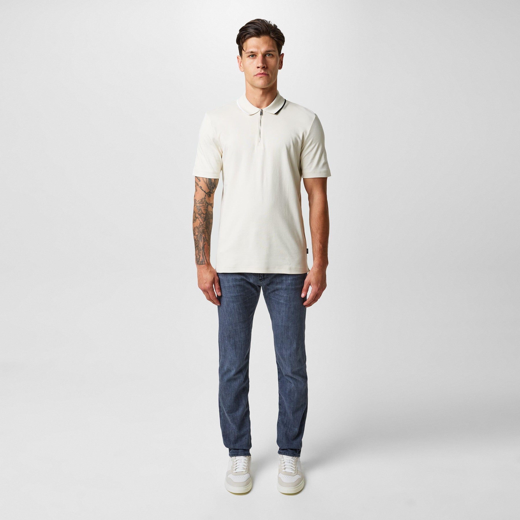 Men's Paras Polo Shirt, Quarter Zip