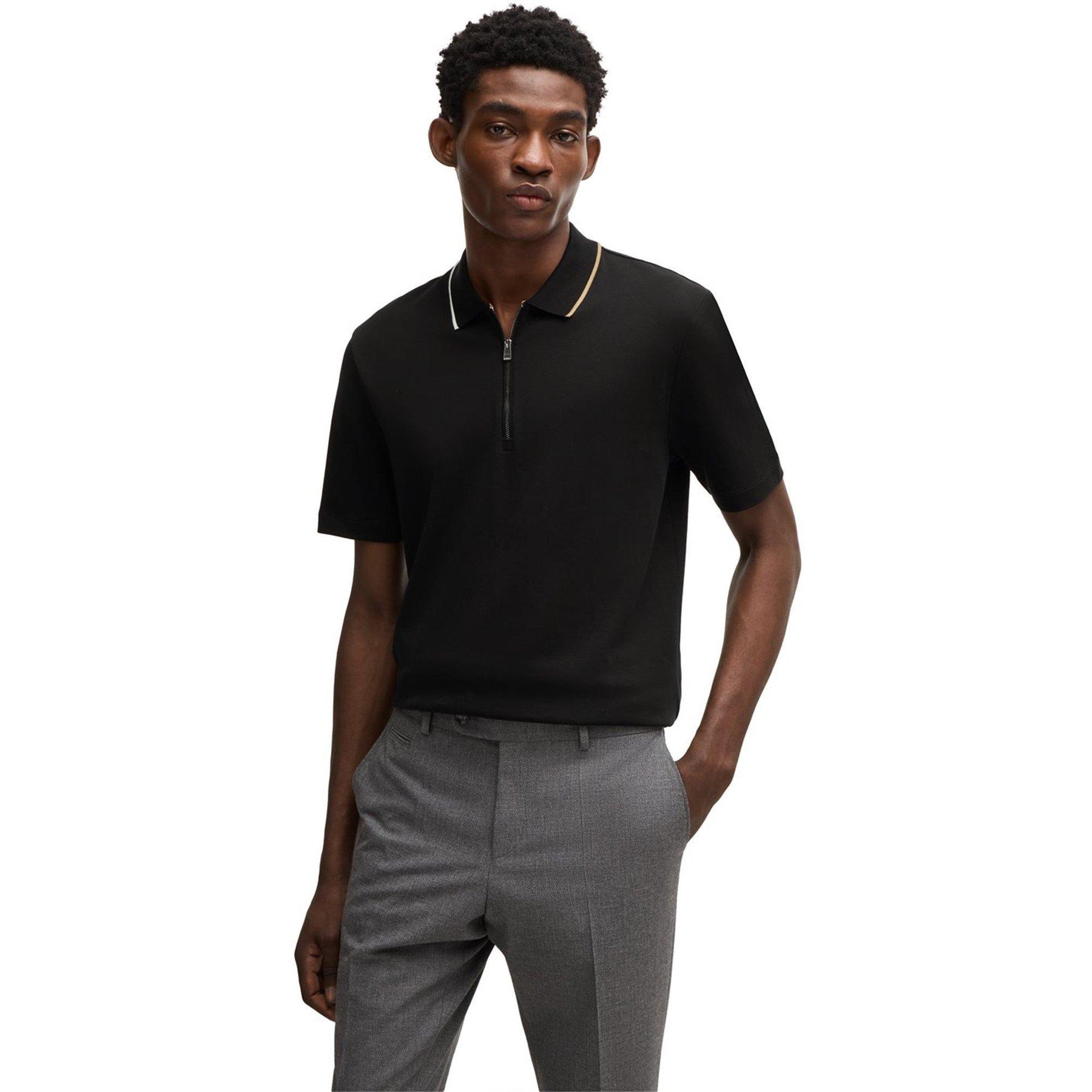 Men's Paras Polo Shirt, Quarter Zip