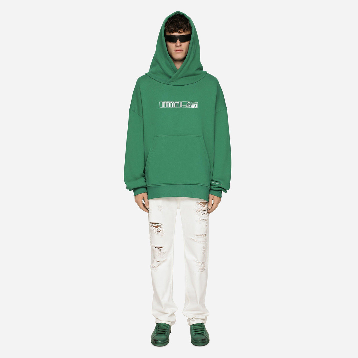 Dg Vib3 Print Jersey Hoodie