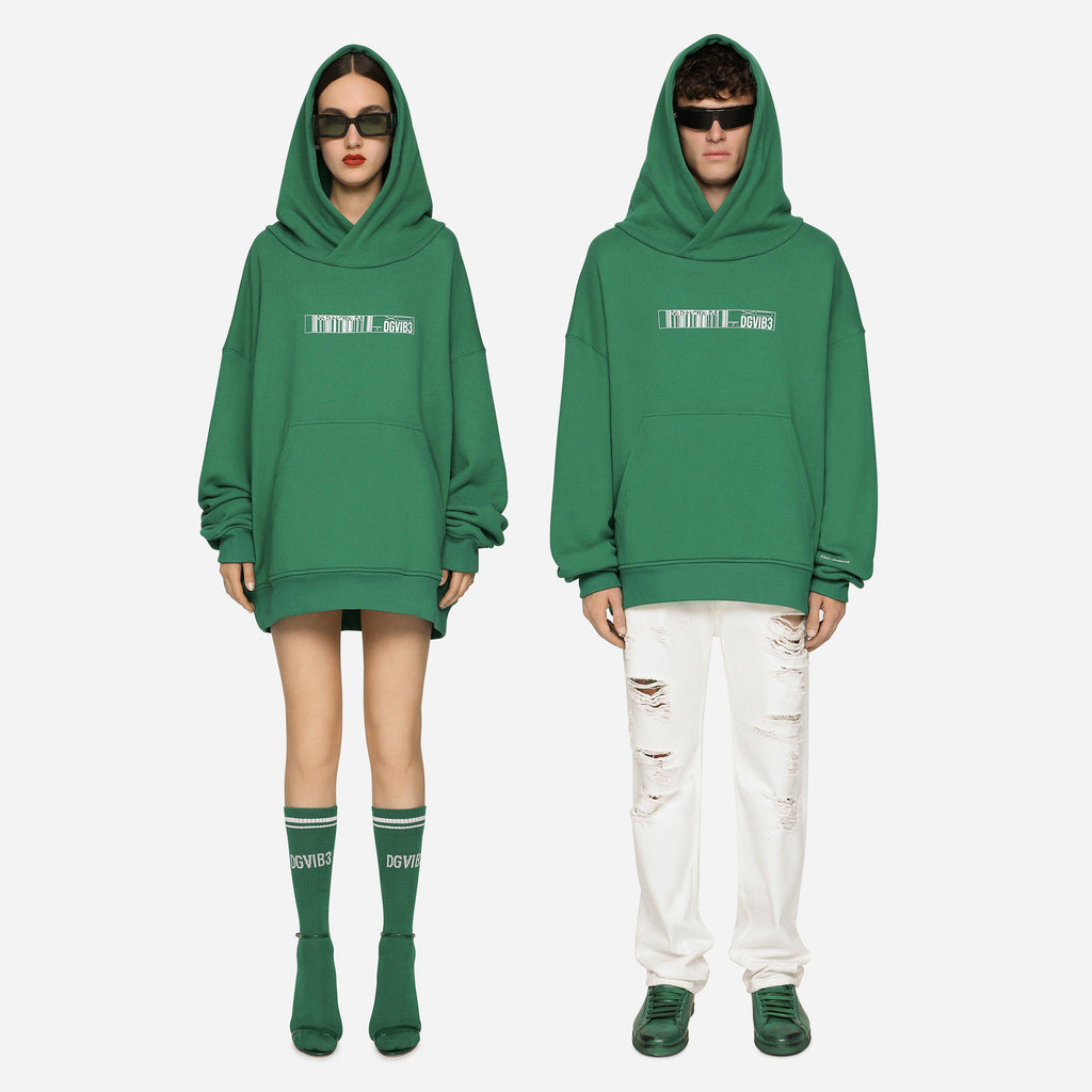 Dg Vib3 Print Jersey Hoodie