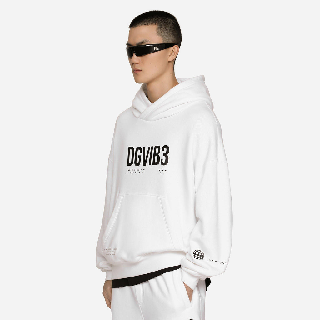 Dg Vib3 Print Jersey Hoodie