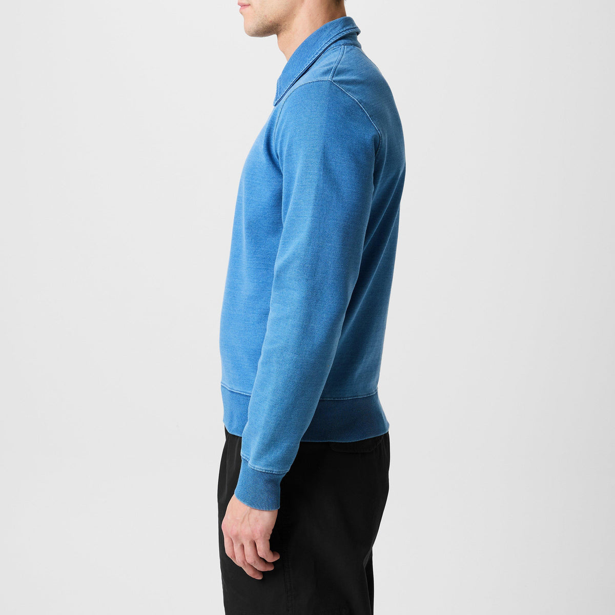 Indigo Long Sleeve Polo Shirt