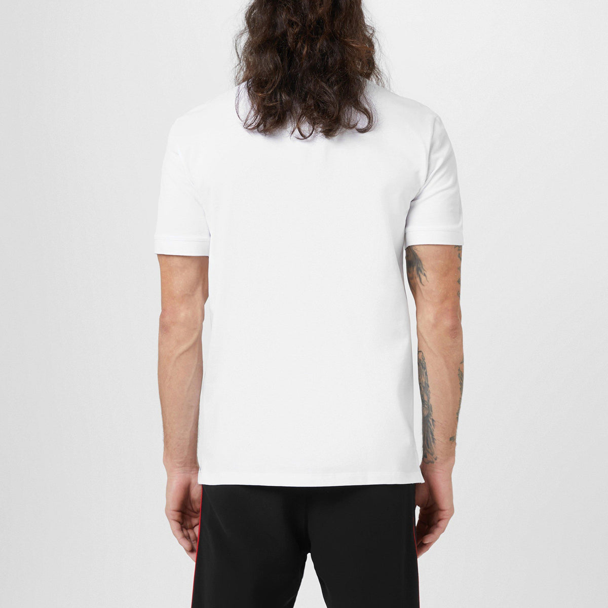 Men's Plain Cotton Tape Button Polo Shirt