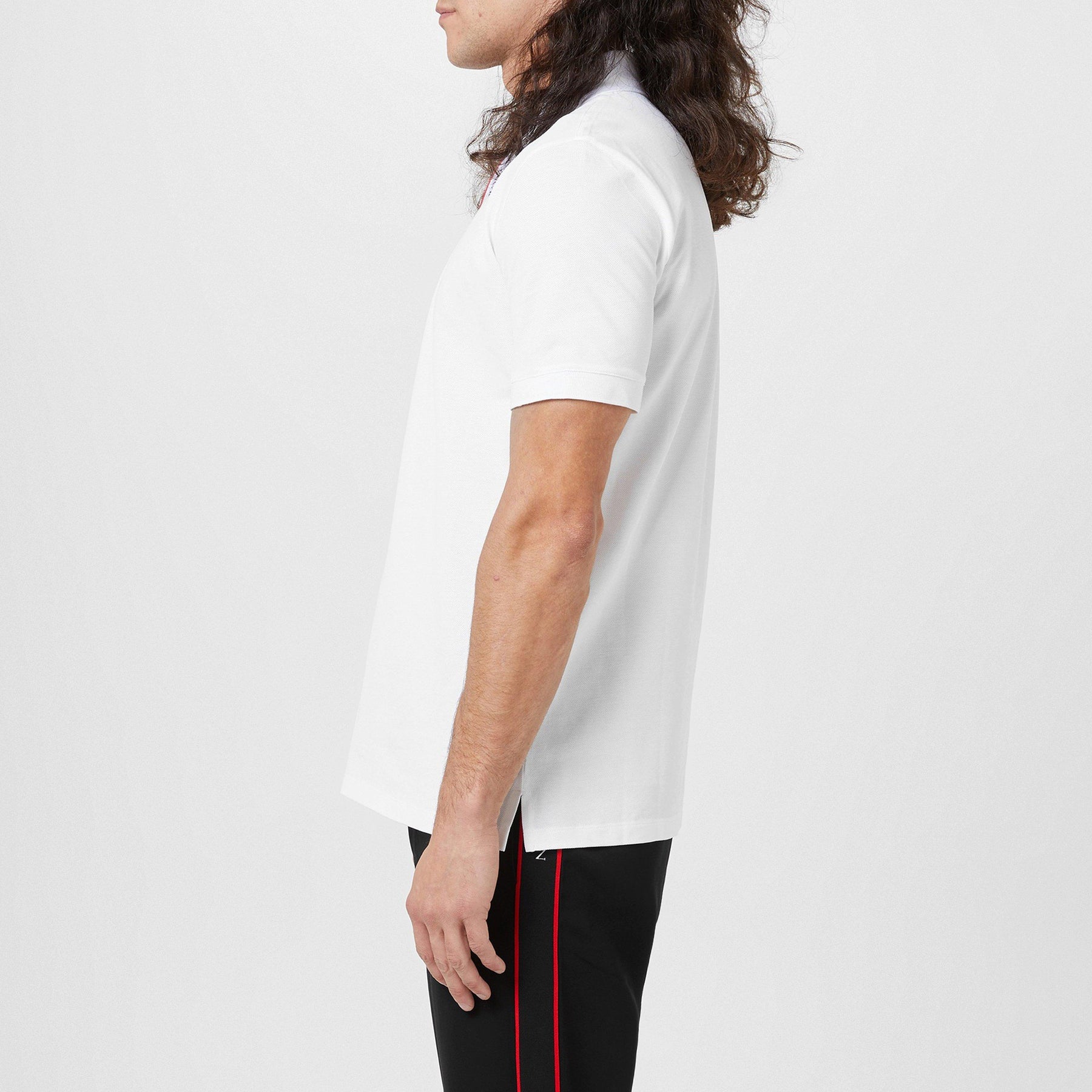 Men's Plain Cotton Tape Button Polo Shirt