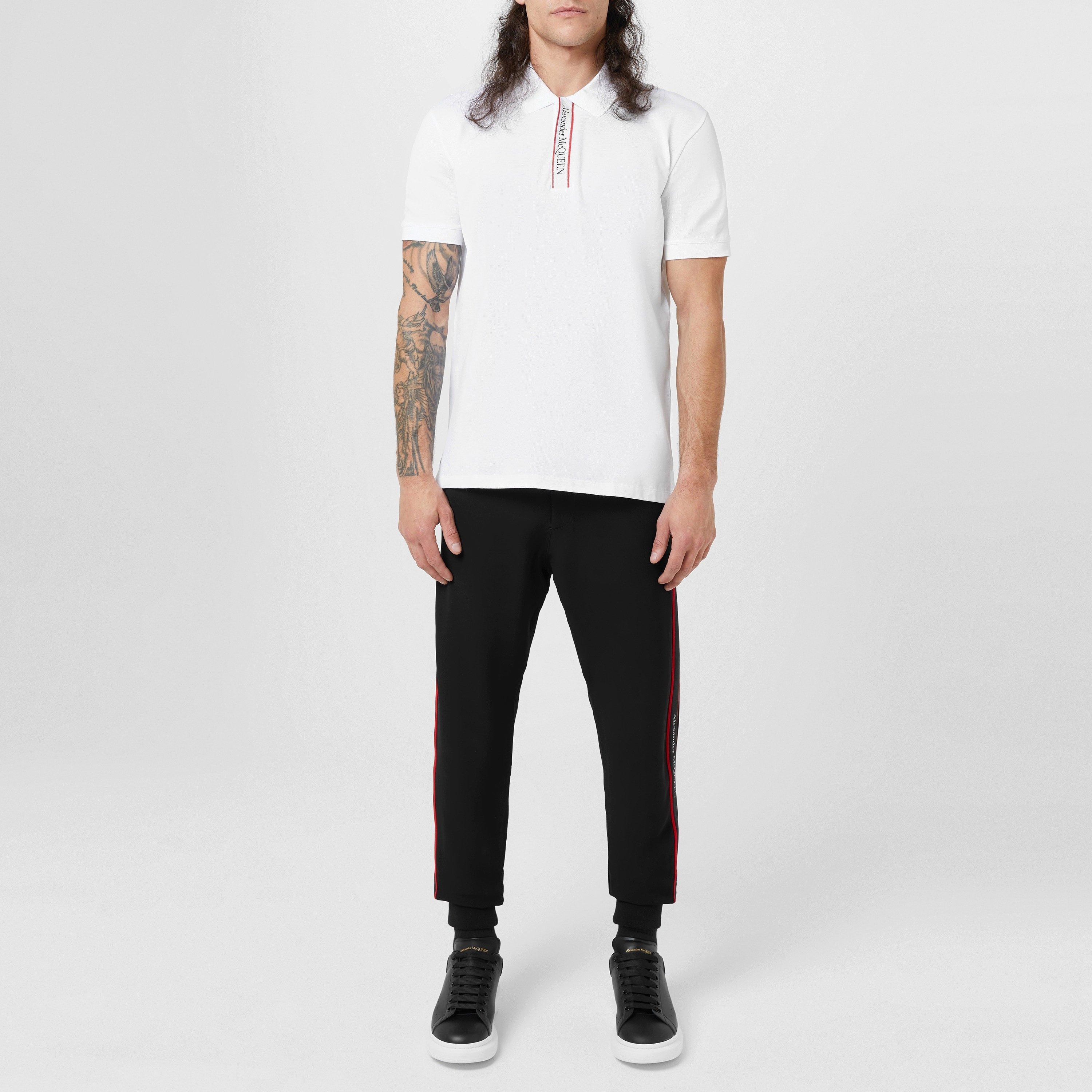Plain Cotton Tape Button Polo Shirt