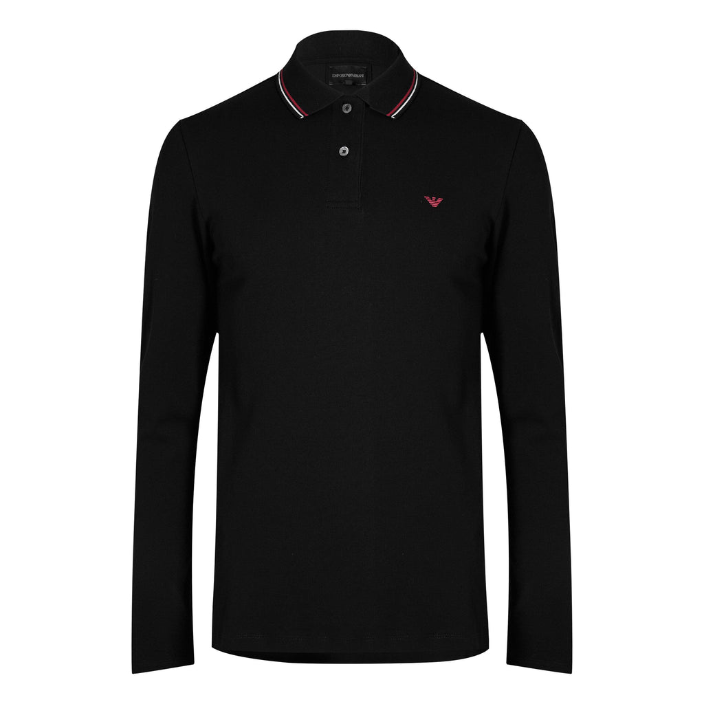 Long Sleeved Tipped Polo Shirt
