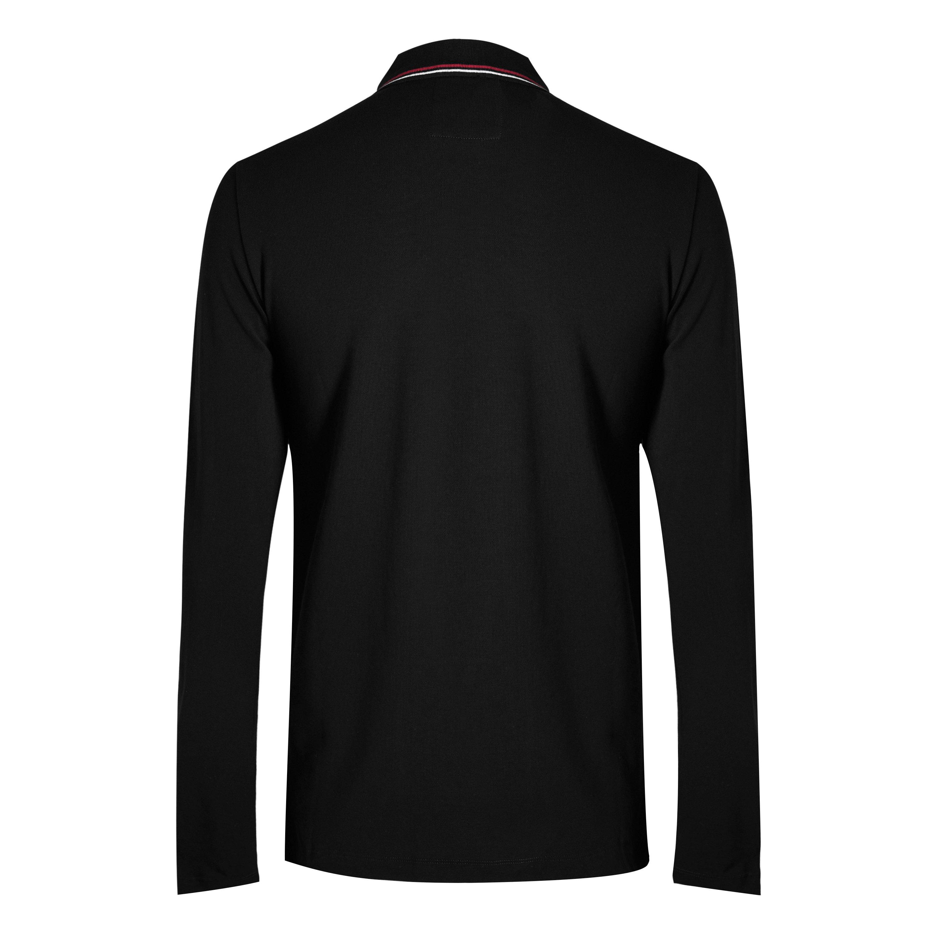 Long Sleeved Tipped Polo Shirt