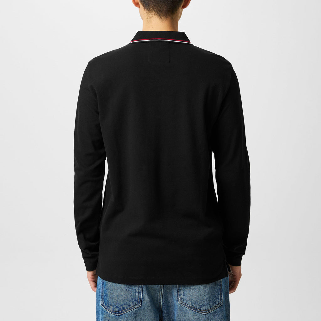 Long Sleeved Tipped Polo Shirt