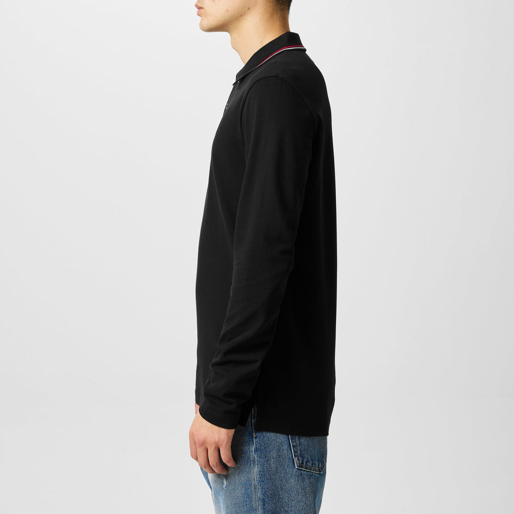 Long Sleeved Tipped Polo Shirt