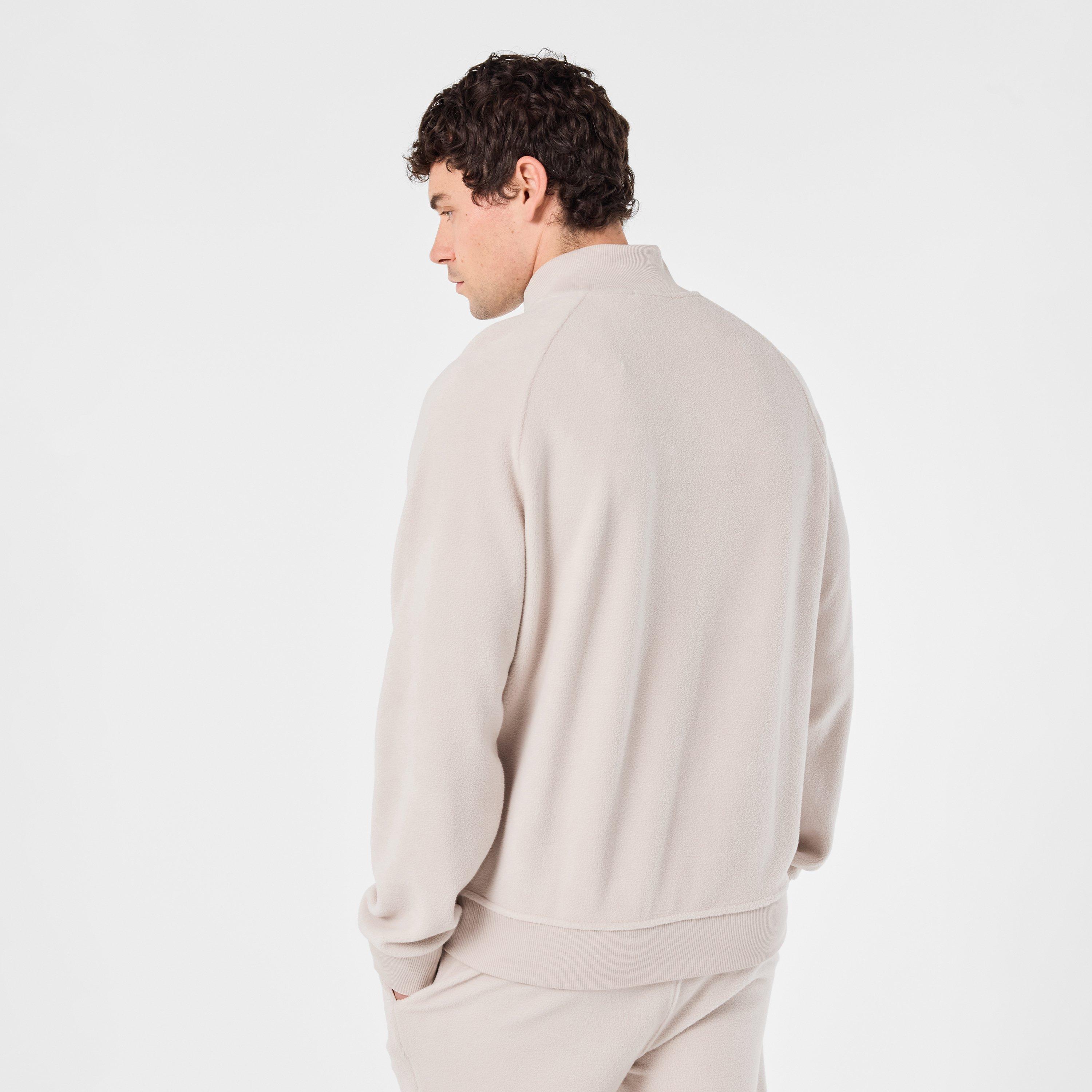 Lounge Full-Zip Mock Neck Top