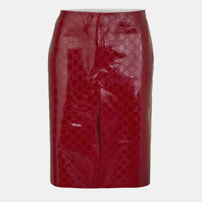 GG Embossed Mid-Length Skirt