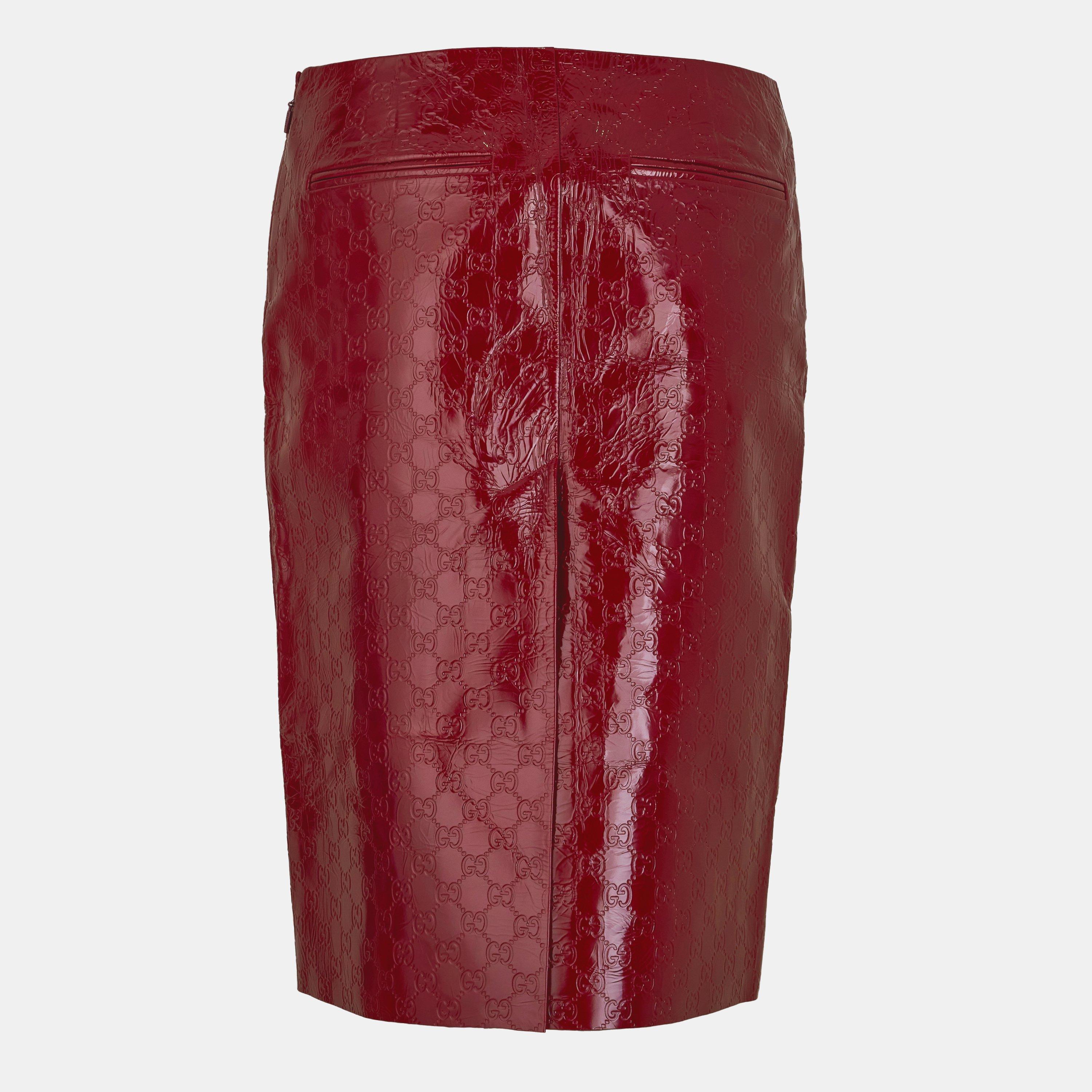 GG Embossed Mid-Length Skirt