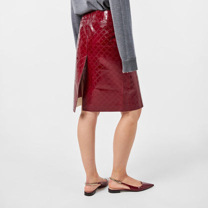 GG Embossed Mid-Length Skirt