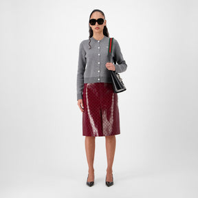 GG Embossed Mid-Length Skirt