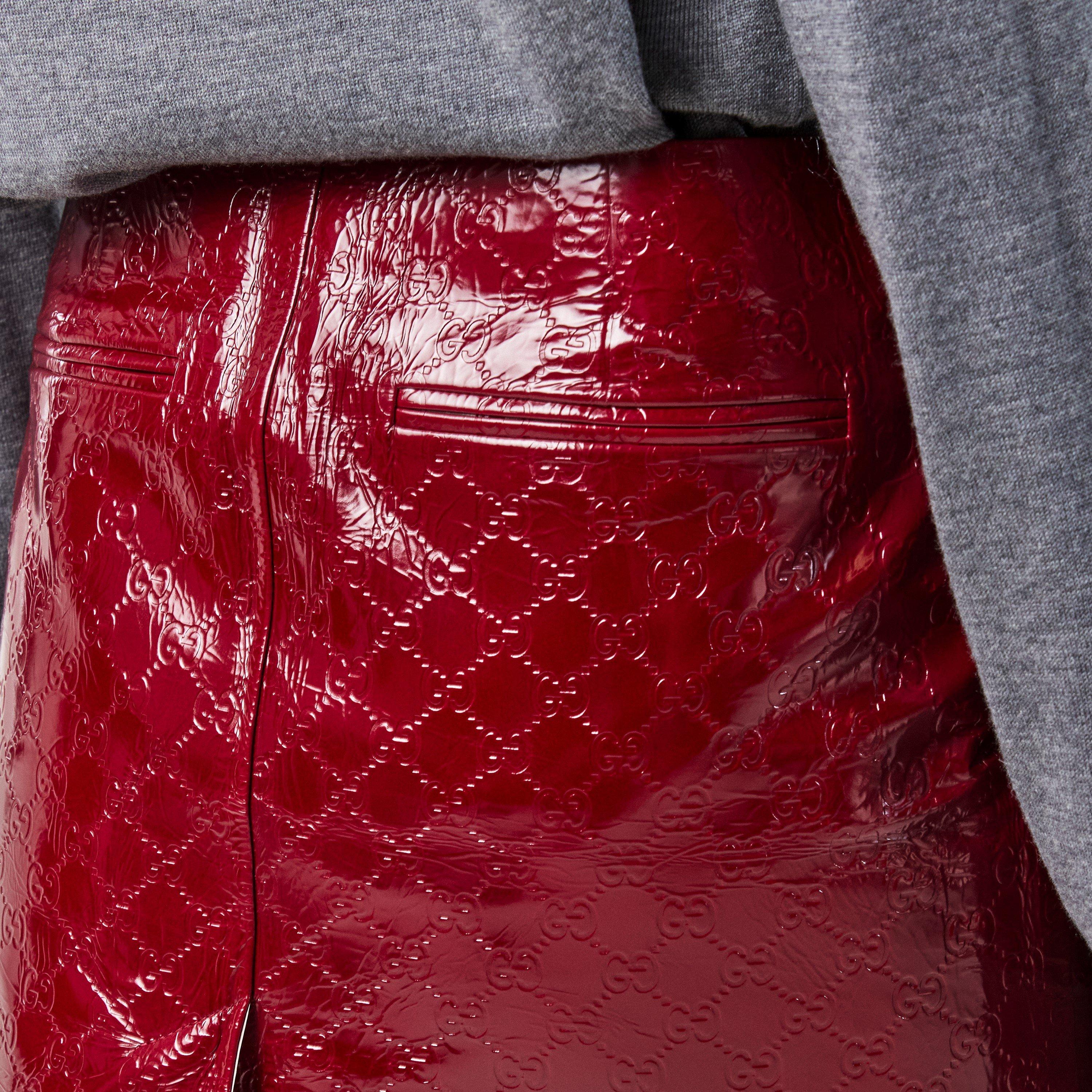 GG Embossed Mid-Length Skirt