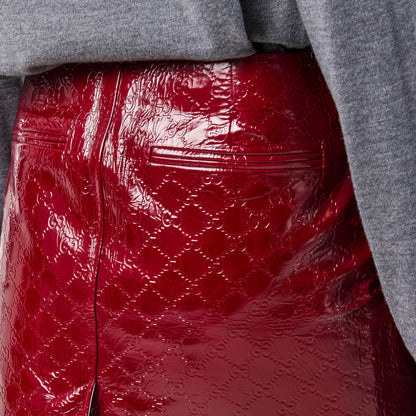 GG Embossed Mid-Length Skirt