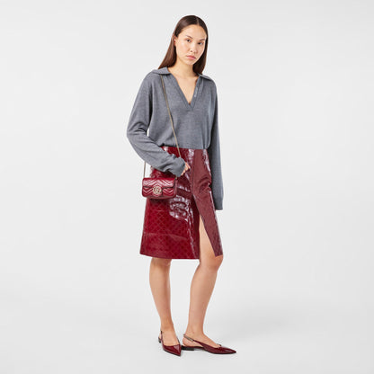 GG Embossed Mid-Length Skirt