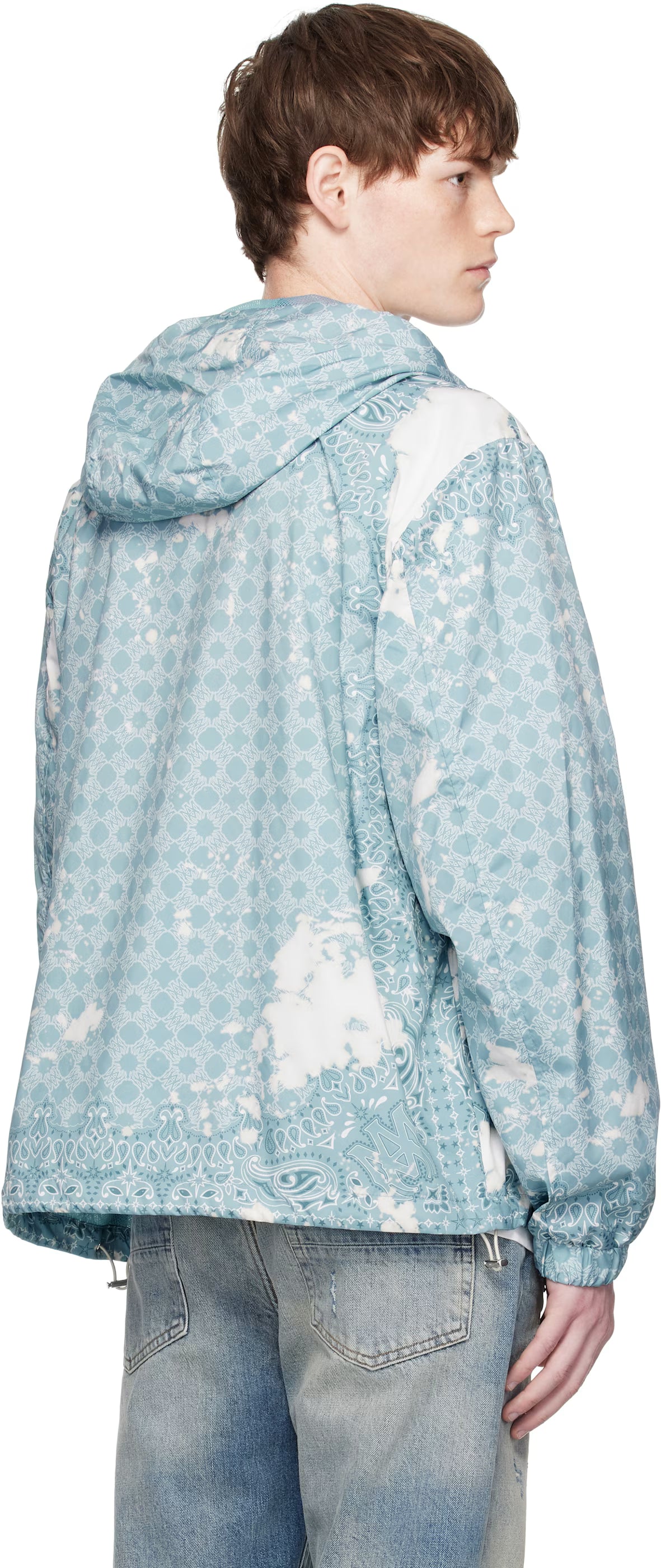 Blue MA Quad Windbreaker Jacket