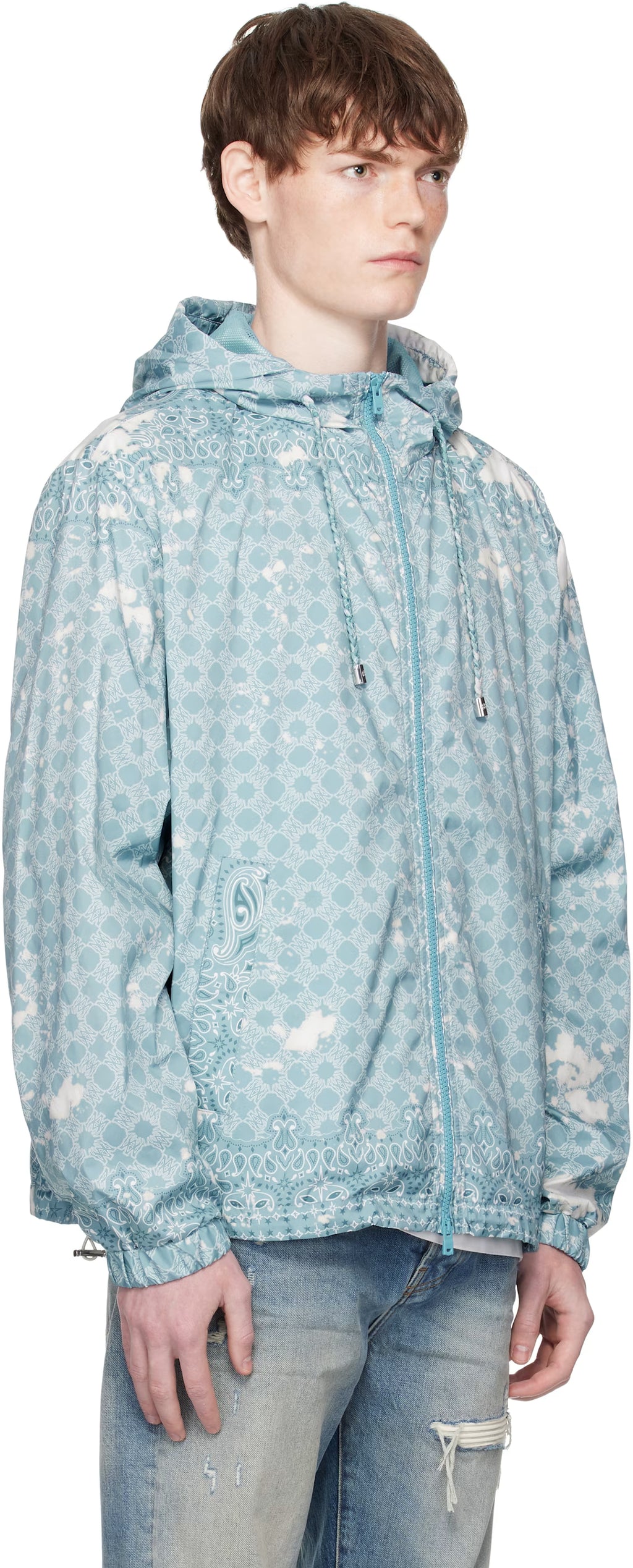 Blue MA Quad Windbreaker Jacket