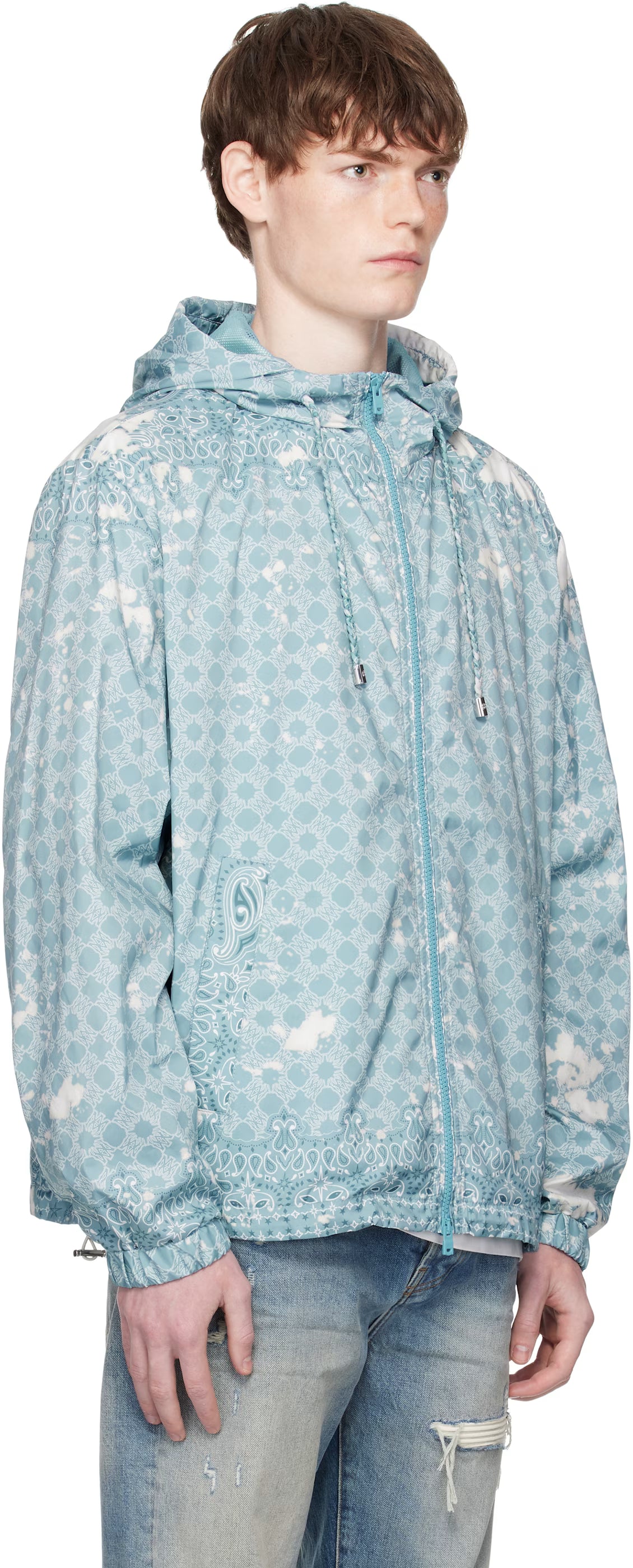 Blue MA Quad Windbreaker Jacket