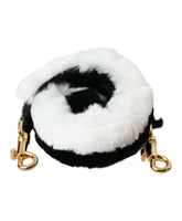 Black White Lapland Fur Shoulder Strap