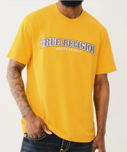 CROSS STITCH ARCHED LOGO TEE