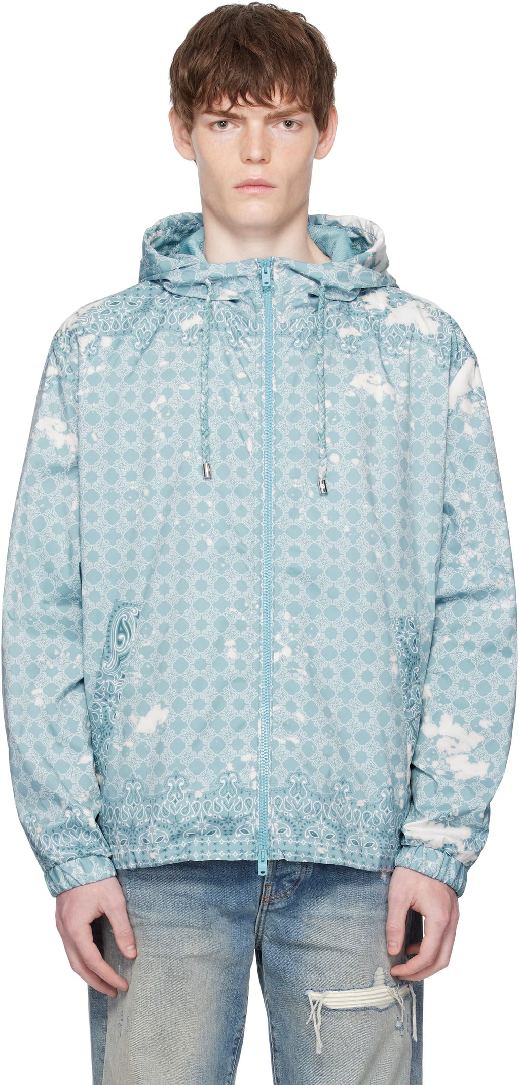 Blue MA Quad Windbreaker Jacket