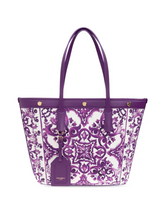 Shopper bag with Majolica print