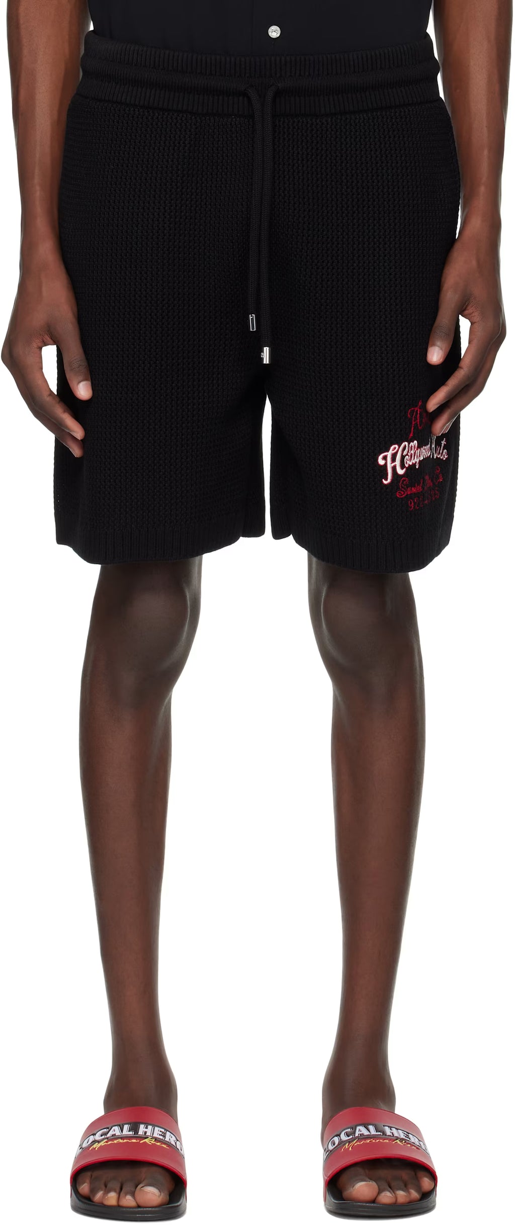 Black 'Hollywood Auto' Mesh Shorts