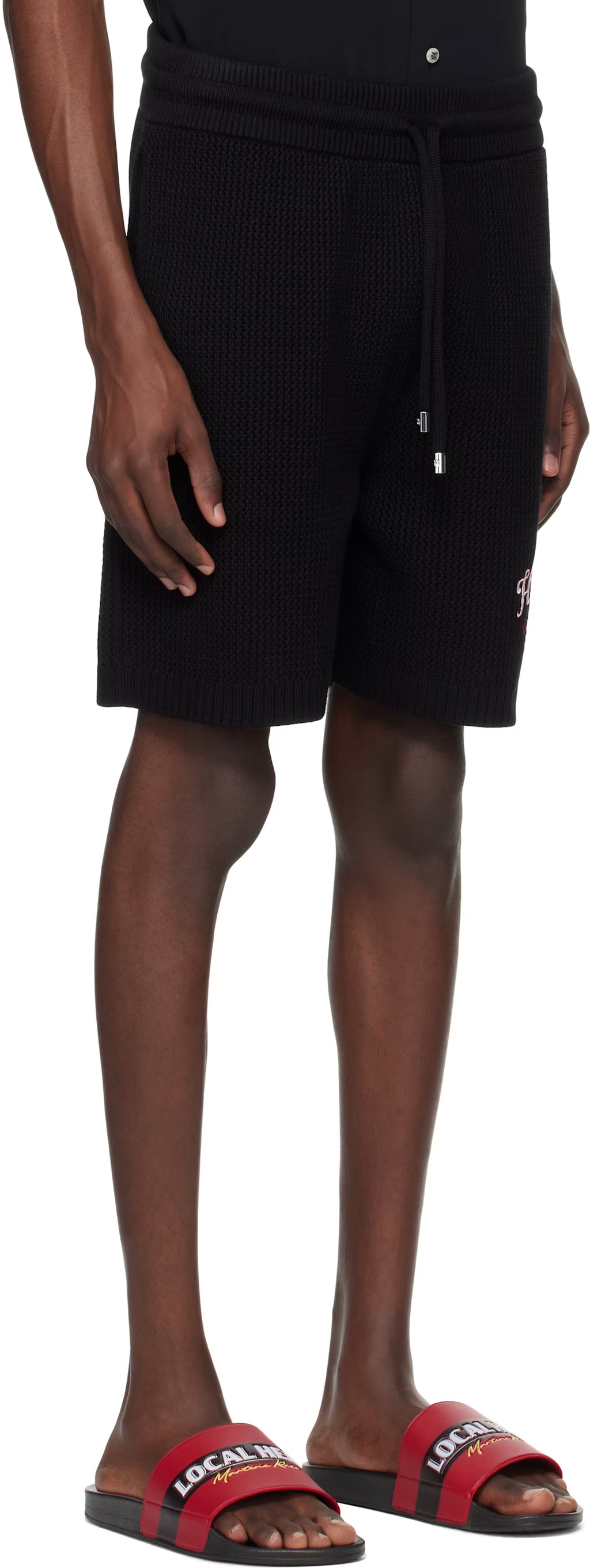 Black 'Hollywood Auto' Mesh Shorts