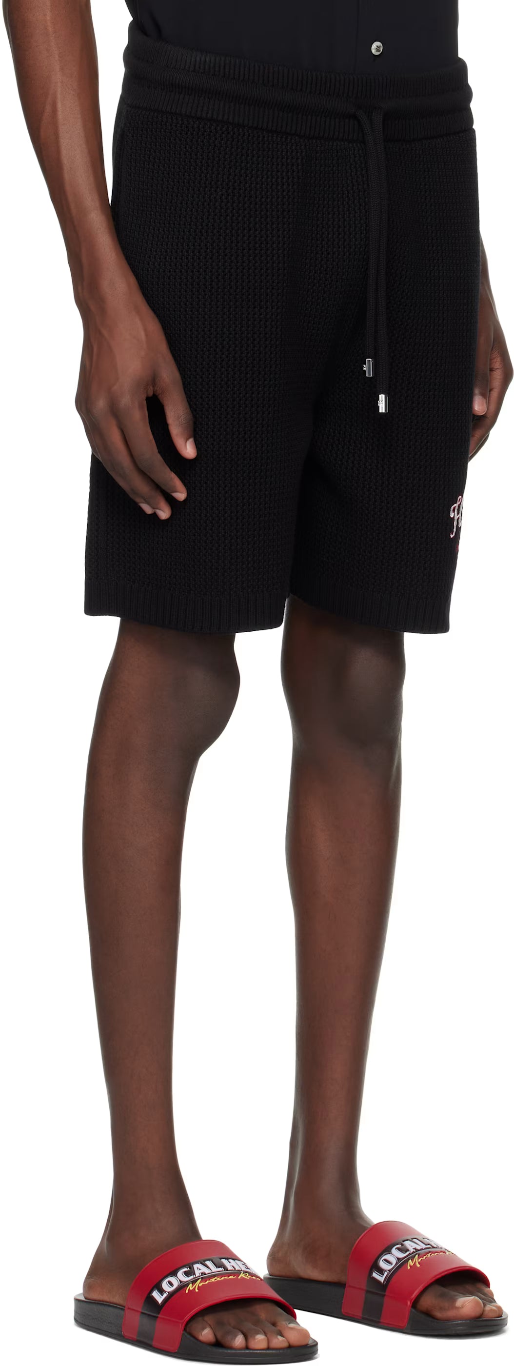 Black 'Hollywood Auto' Mesh Shorts