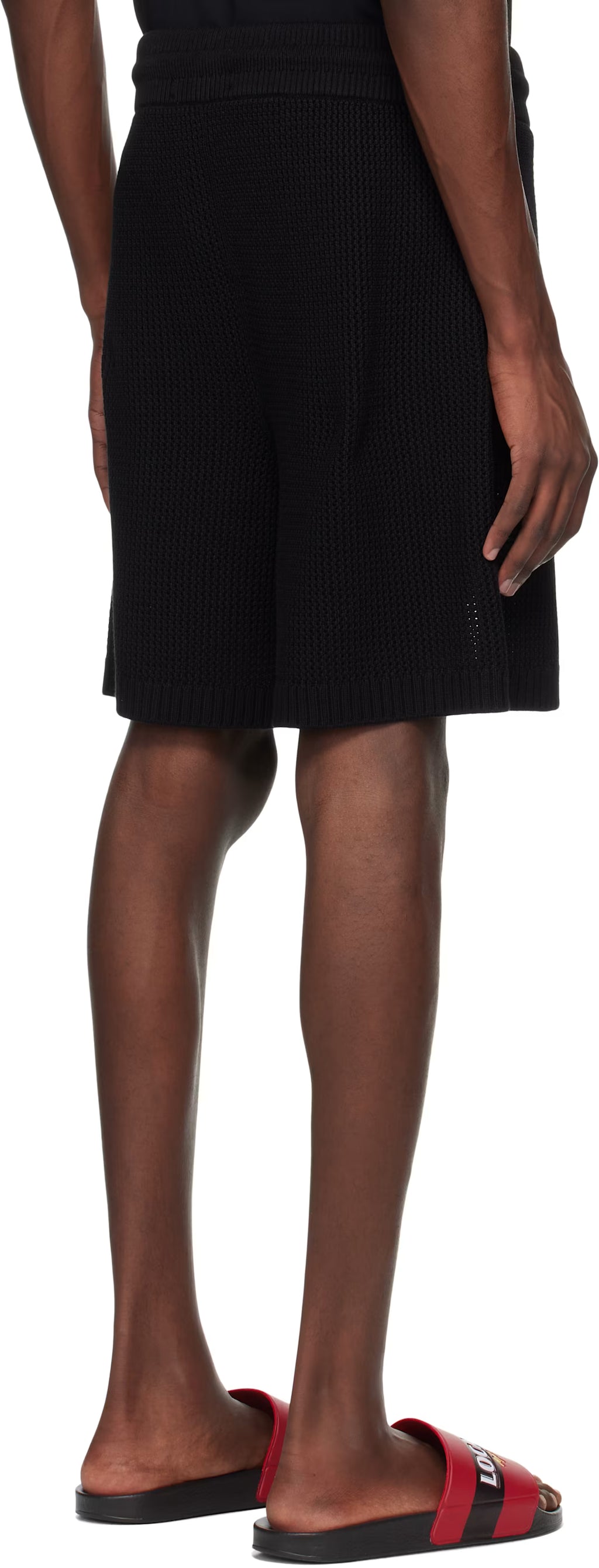 Black 'Hollywood Auto' Mesh Shorts