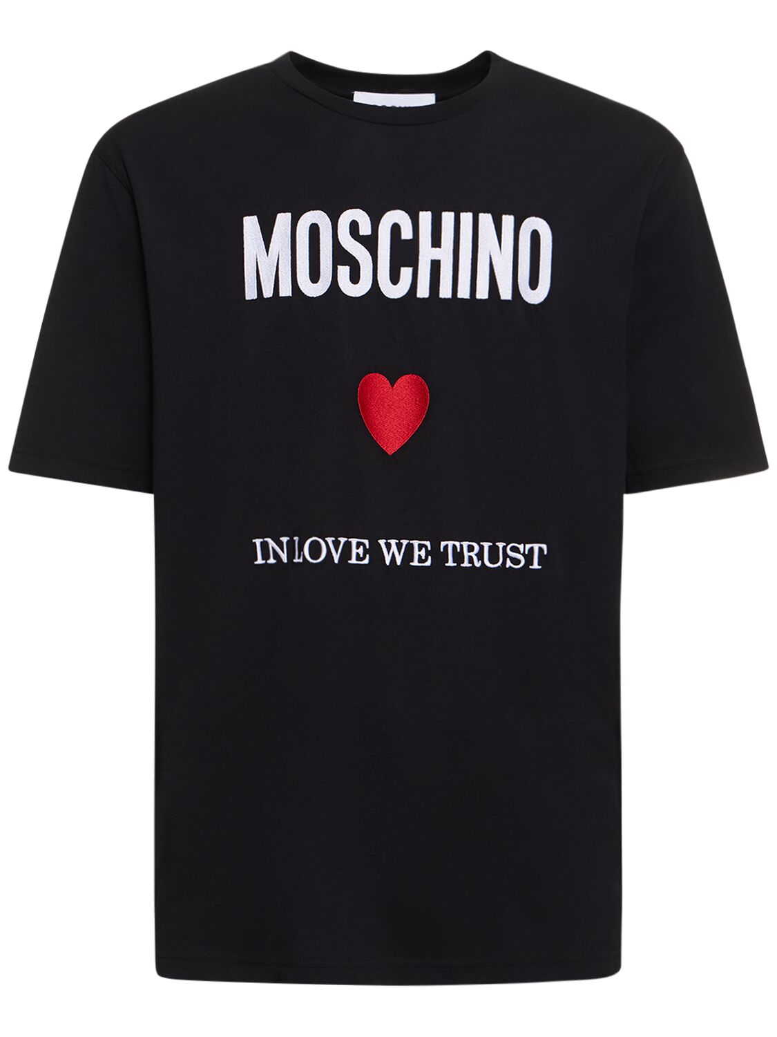 Moschino Moschino In Love We Trust cotton jersey t-shirt - Size: XS Hoodies | Shop From The Mirage