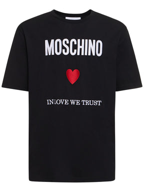 Moschino In Love We Trust cotton jersey t-shirt