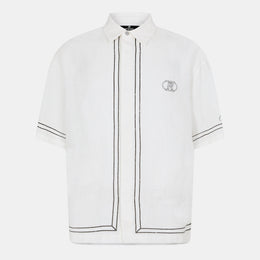 Border Short Sleeve Patterned Shirt