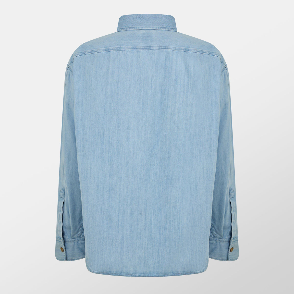 Men's HBB HCORY Denim Patterned Long-Sleeve Shirt