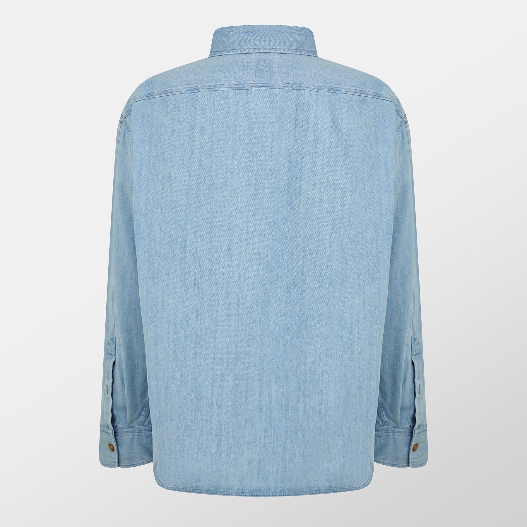 Men's HBB HCORY Denim Patterned Long-Sleeve Shirt