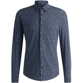 Men's P-Roan-Kent-C1-233 Patterned Long-Sleeve Shirt