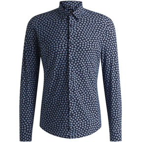 Men's P-Roan-Kent-C1-233 Patterned Long-Sleeve Shirt