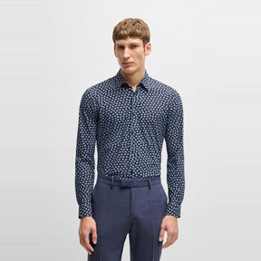 Men's P-Roan-Kent-C1-233 Patterned Long-Sleeve Shirt