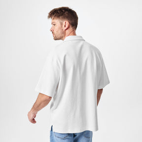Men's Embroidered Waffle Bowling Shirt
