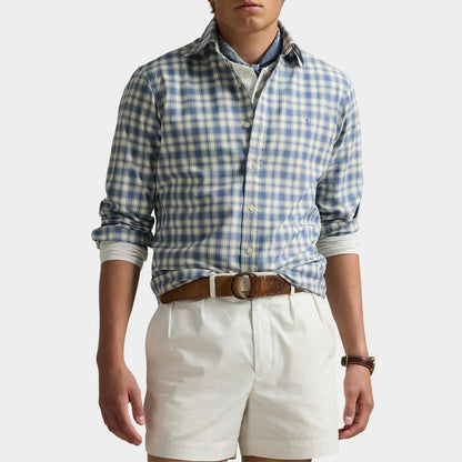 Custom Fit Plaid Oxford Shirt