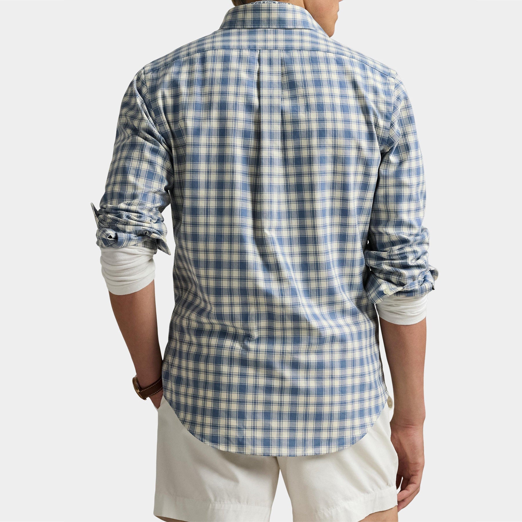 Custom Fit Plaid Oxford Shirt