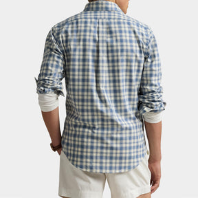 Custom Fit Plaid Oxford Shirt