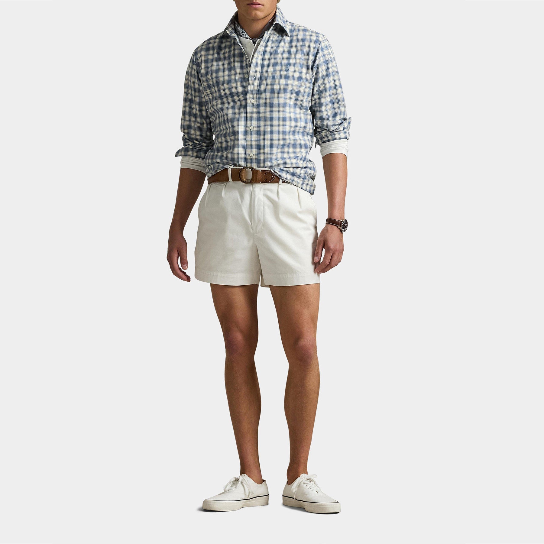 Custom Fit Plaid Oxford Shirt